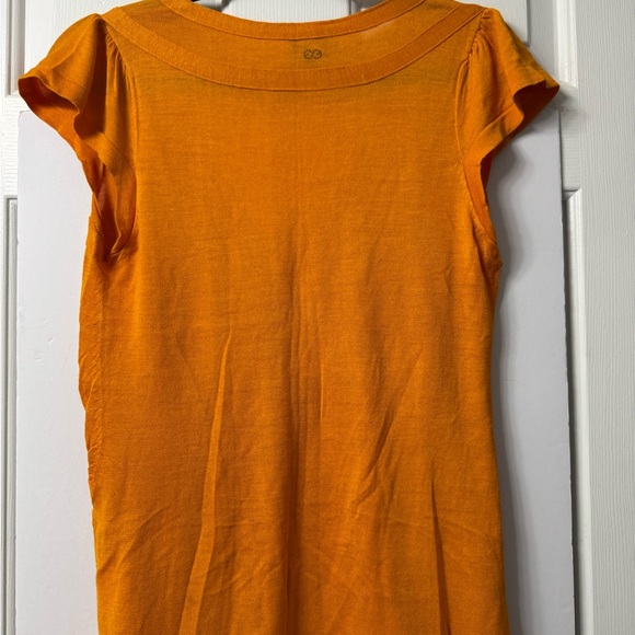 Escada Top, S, Tangerine, Deep V, Cap Sleeves Like New Condition - Picture 8 of 9